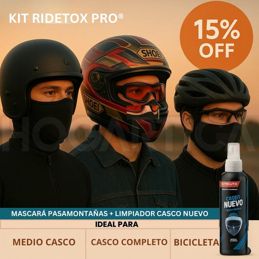 Kit RideTox Pro® ¡Proteccion Para Dominar La Carretera Con Comodidad y Estilo!